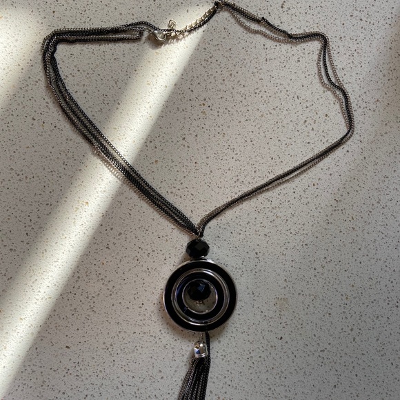 Unique necklace with black and silver accents - Picture 2 of 5